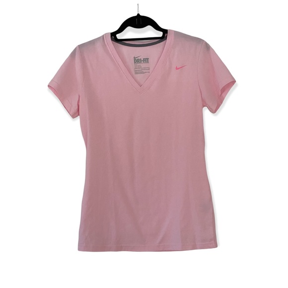 HOT V Neck Light Pink Nike Shirt Womens Nike Dry-Fit Light Pink